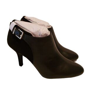 Essex Lane Jasmine Leather Buckle Ankle Pointed Shoe NIB